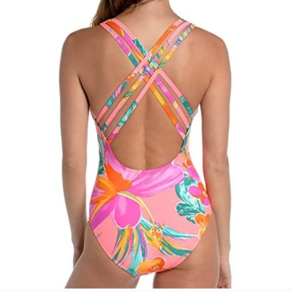 New With Tags La Blanca Isla Del Sol One-Piece Swimsuit, Mutli, Women's 8 - Picture 10 of 10